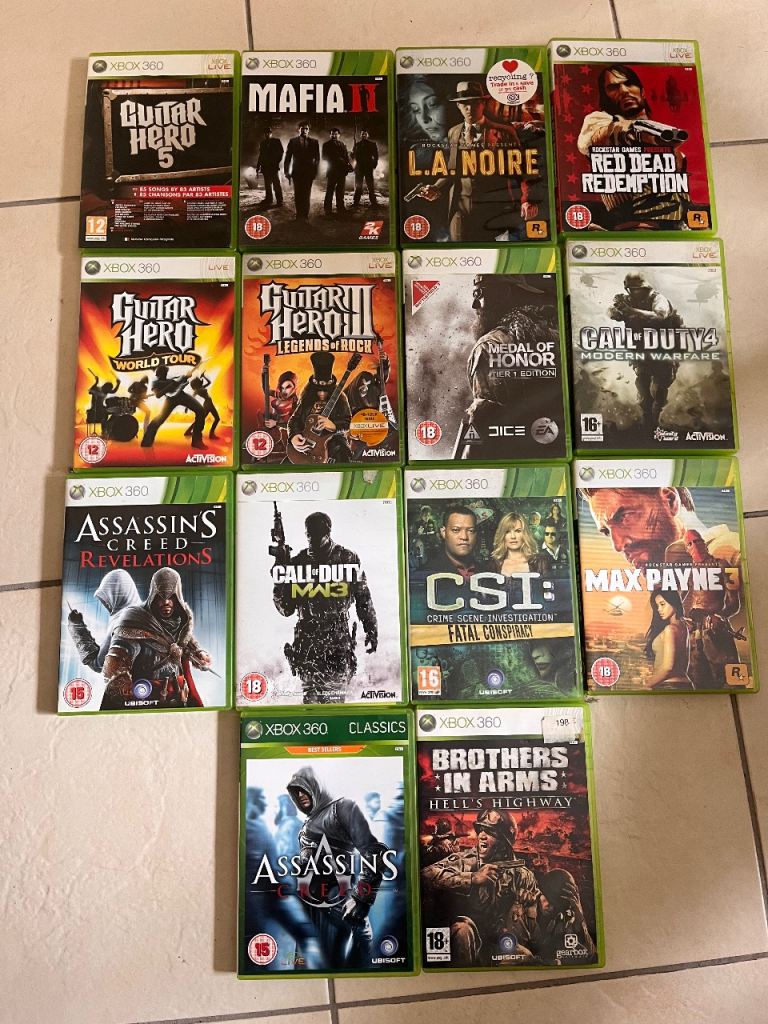 Large Bundle of Xbox 360 Games – Good Condition