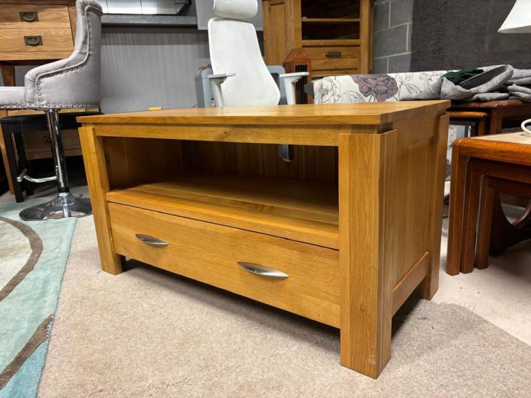 Solid Oak TV Cabinet 