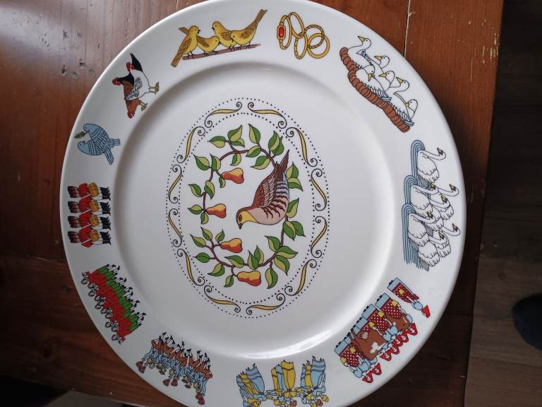 12 days of Christmas Plate  - The Quail Collection Wales (Plus 3 Dinner Place Mats)