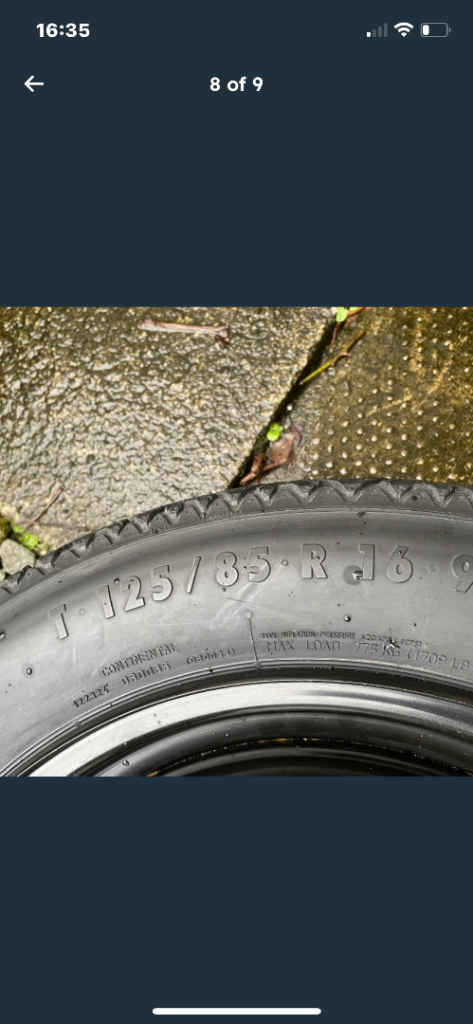 Citroen Peugeot 16” space saver wheel 4 stud 