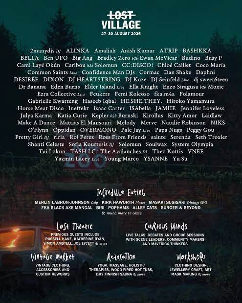 2 x LOST VILLAGE TICKETS 