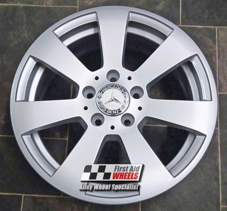 R334S Swap MERCEDES C CLASS C205 W205 S205 4X 16'' GENUINE 7 SPOKE SILVER REFURBISHED ALLOY WHEELS