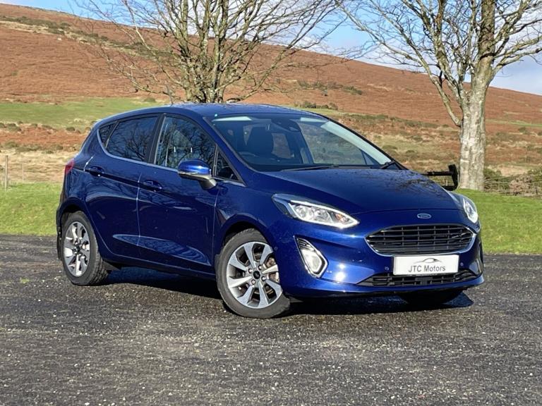 FORD FIESTA 1.0 EcoBoost 125 Titanium 5dr Man, petrol, blue + 1 owner 2018