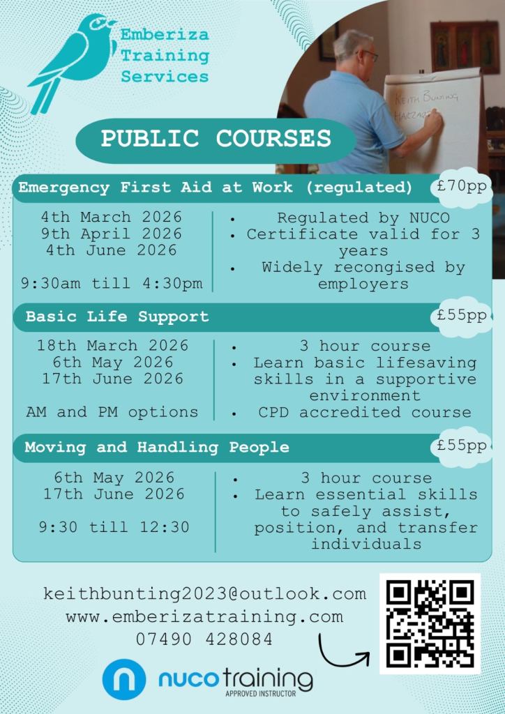 Emergency First Aid at Work Training - Regulated and Certificated