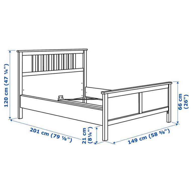 Ikea double bed with mattress 