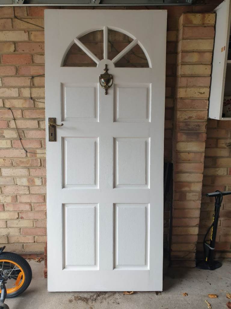 External wooden front door.