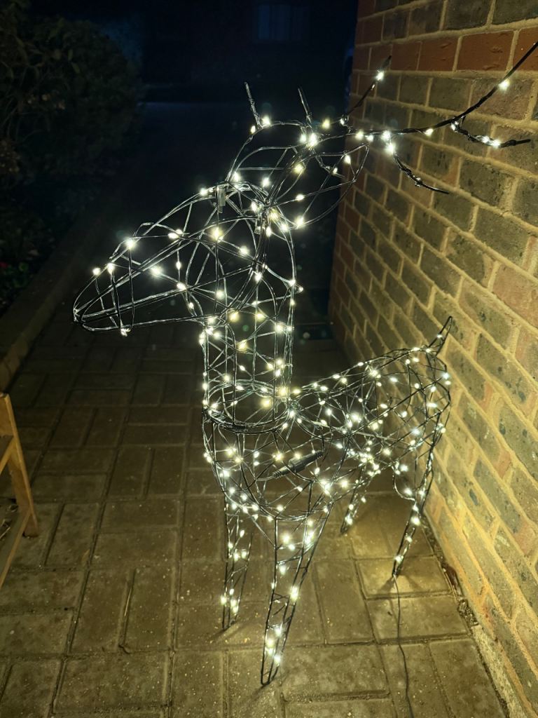 LED lit standing deer