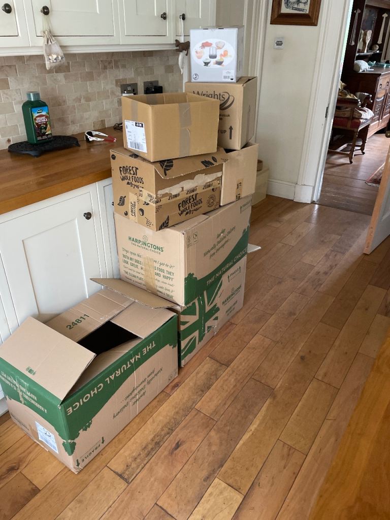 Empty cardboard boxes 