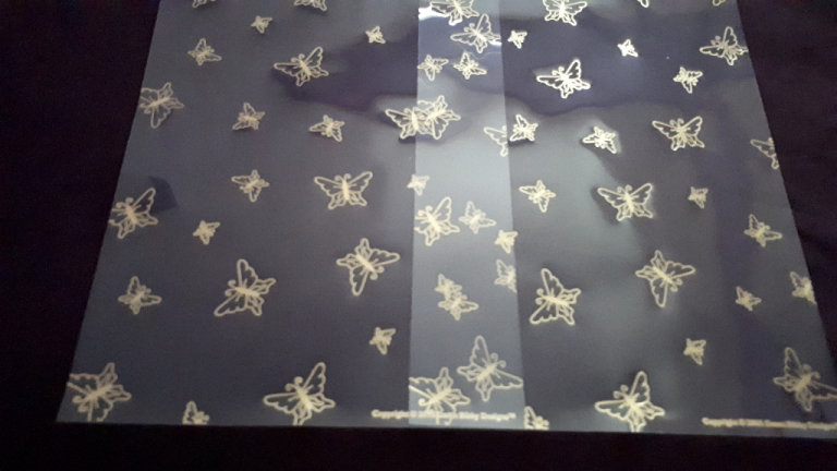 Crafting A4 Acrylic Patterned Sheets  - Gold Butterflies 