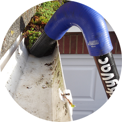 High reach vacuum gutter cleaning services 