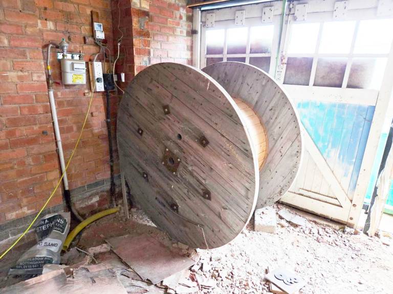 Large Solid 170cm Rustic Wooden Table Tops Cable Drum Reel Rustic DIY Project Garden Wood