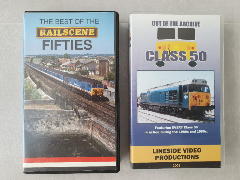 Railway BR class 50 locomotive VHS videos x 2