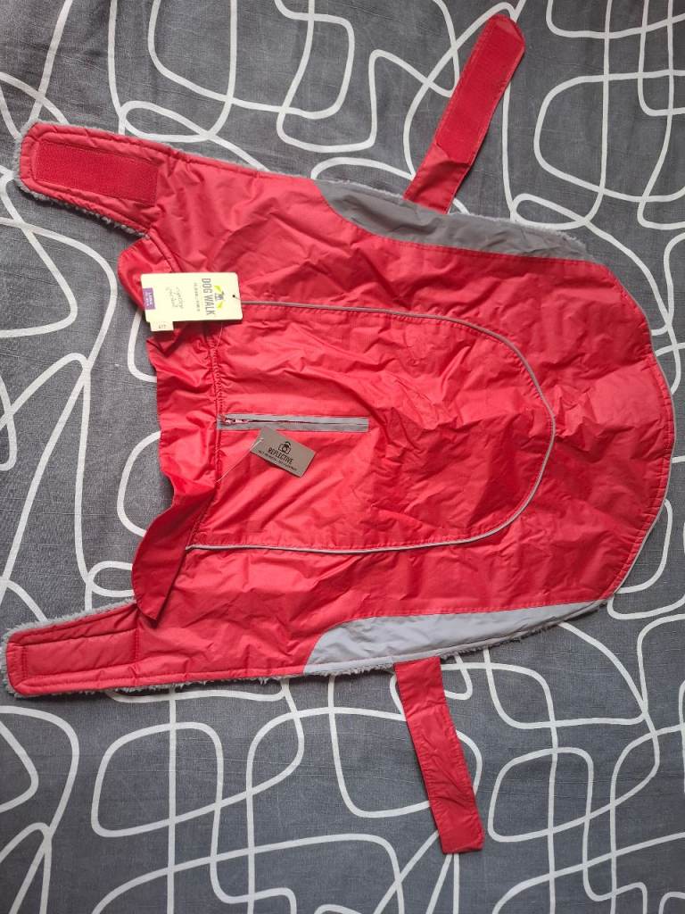 Brand New Pets at Home 'Dog Walk' Ripstop Jacket (Size Large, 46-53cm) – Red