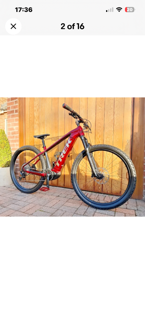 Trek Electric Mountain Bike – Excellent Condition, Red