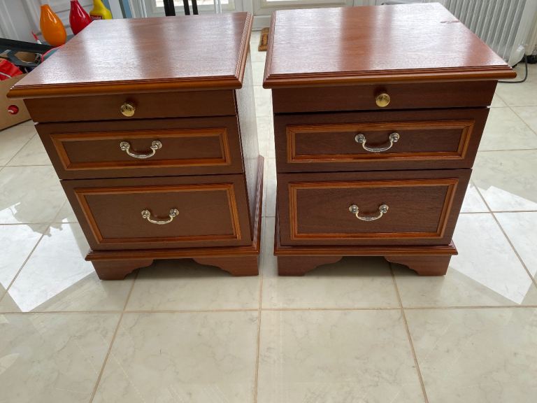 Pair of Stag bedside tables 