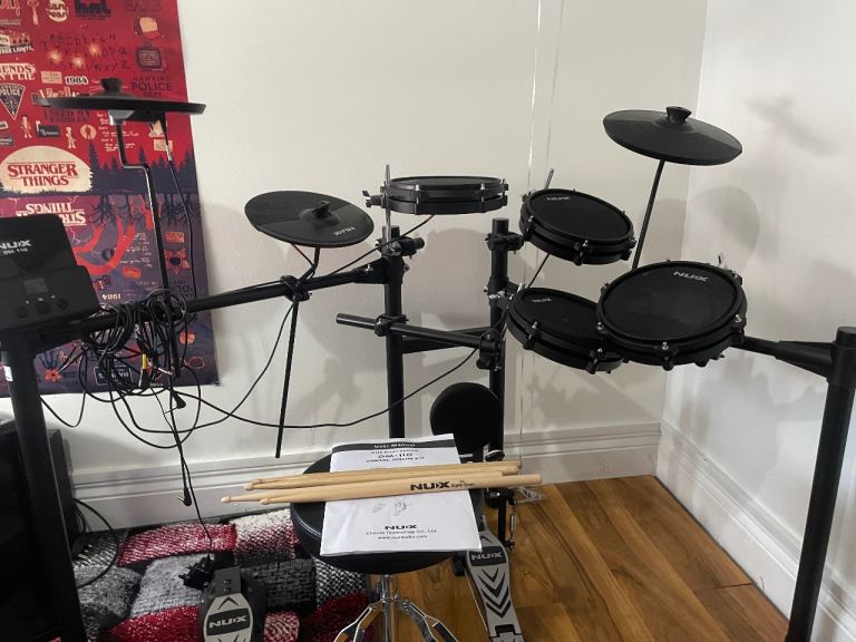 NUX DM-110 Digital Drum Kit – perfect Condition, Full Setup