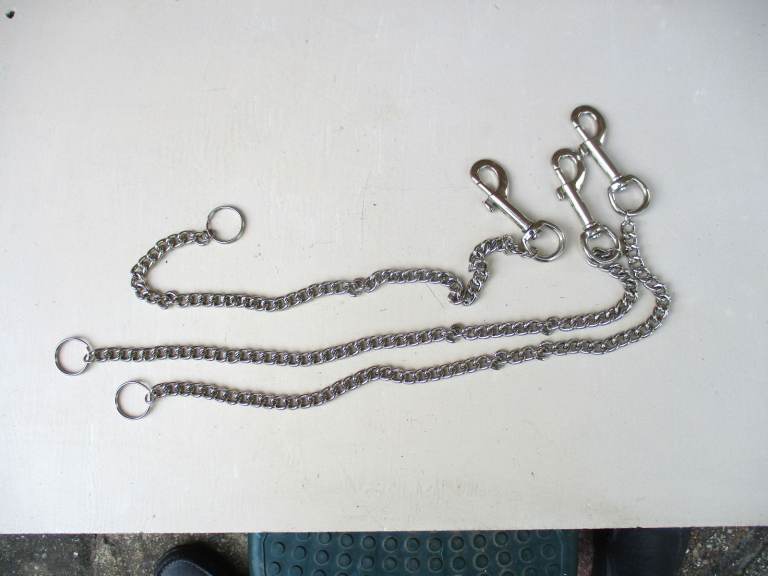 3 only New  80mm Large Key Snappers with 8mm chrome Plated Chain