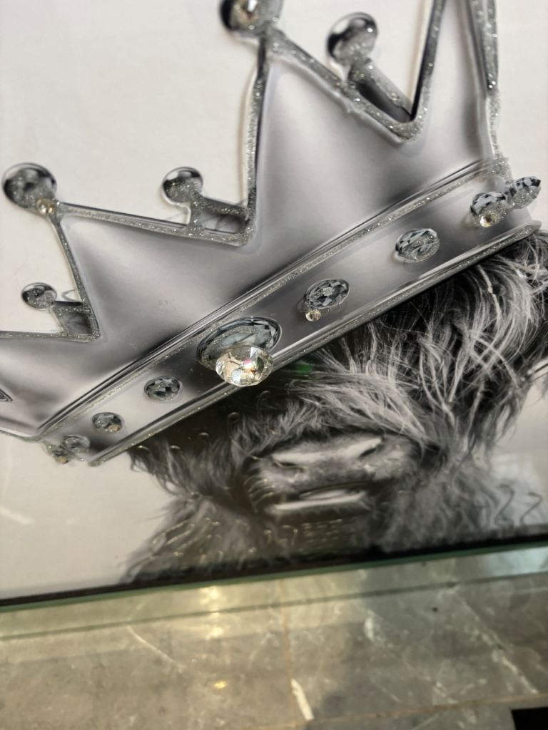 Large hamish glass photo with frame