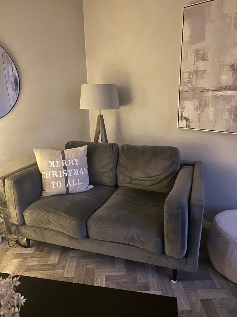 Grey Homesense 2 seater sofa 