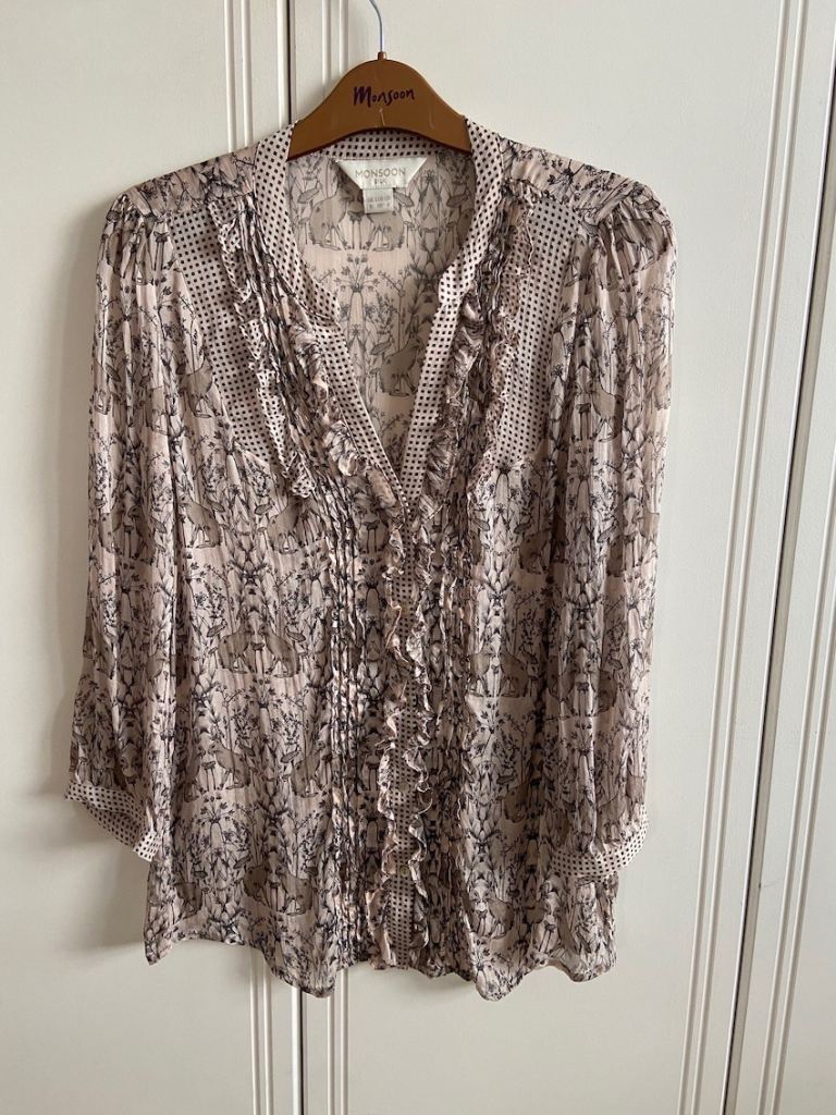 Monsoon Unworn Silk Blouse, Size 8 UK 