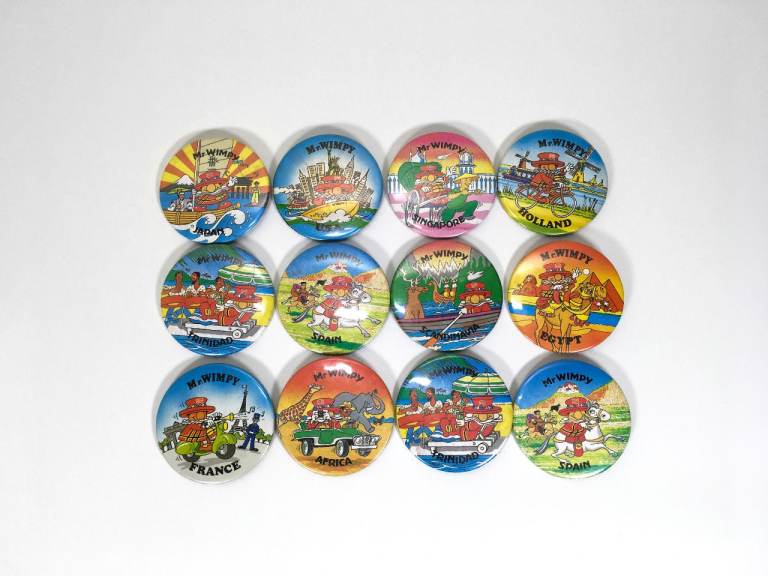 1980s Wimpy Restaurant Badges Vintage Badge Bundle Lot 80s 90s Mc Donalds Burger King 