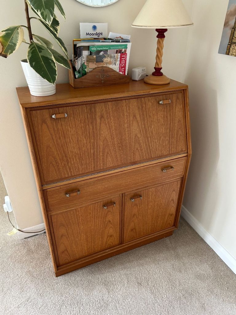 image for Mid century modern teak bureau