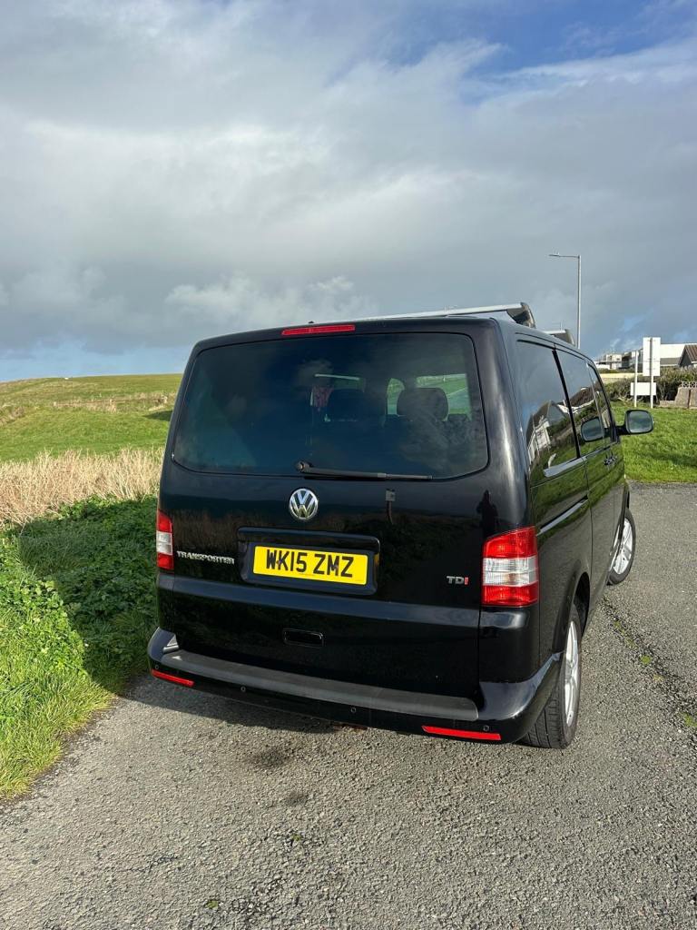 Black VW Transporter T5 Volkswagen, TRANSPORTER, Window Van, 2015, Manual, 1968 (cc)