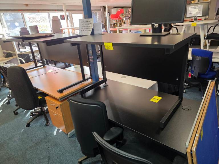 image for black office desks for sale