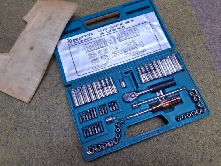Kamasa Tools 63 Piece Socket Set 1/4 Square Drive