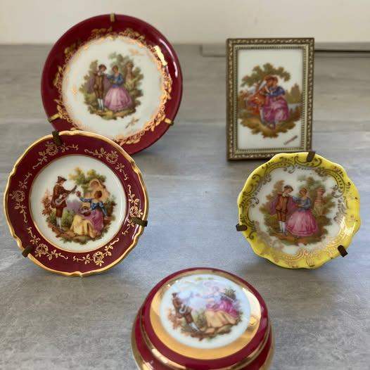 Collection of La Reine Limoges Vintage Porcelain  All good condition