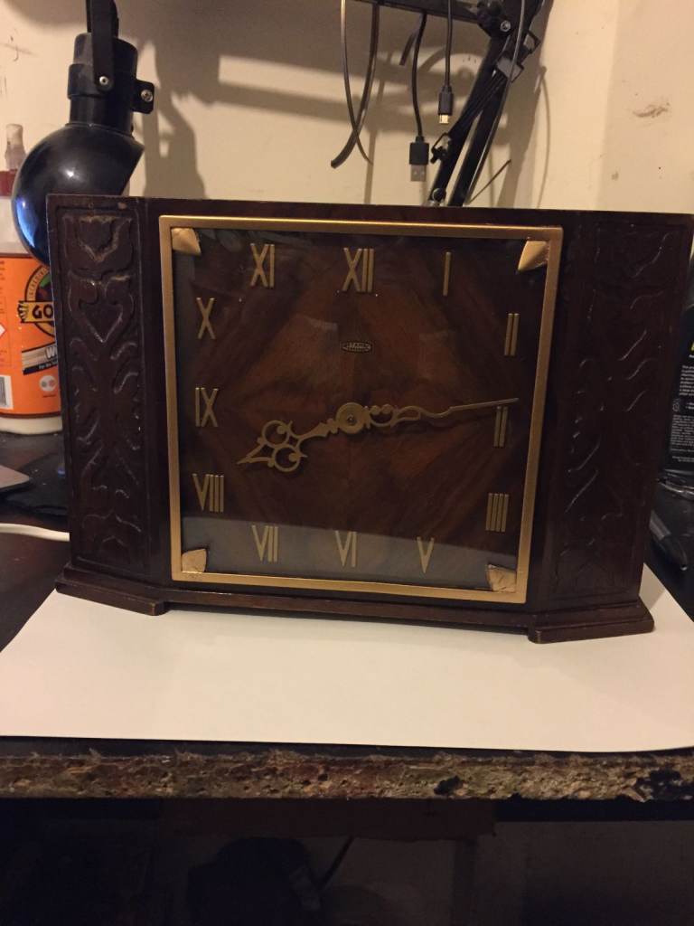 vintage 1950s metamec mains electric mantel clock 