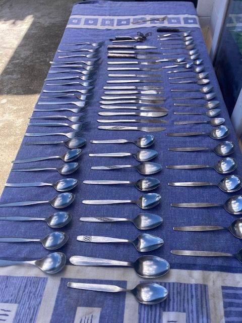 Large job lot  of 73 Stainless Steel Cutlery Pieces  ONLY £5