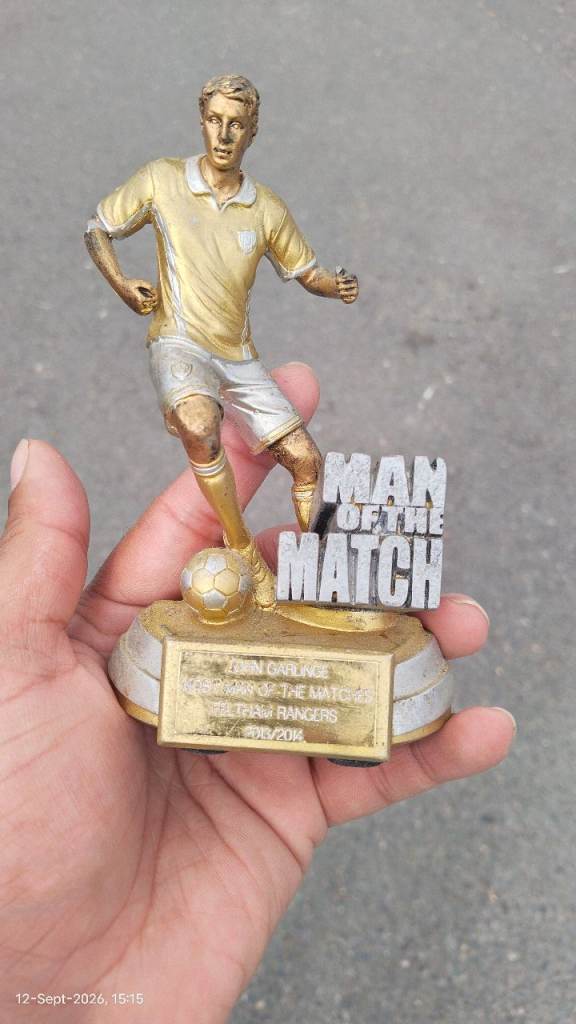 Man of the Match Football Trophy - read Descriptions 