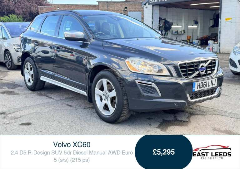 2011 Volvo XC60 2.4 D5 R-Design SUV 5dr Diesel Manual AWD Euro 5 (s/s) (215 ps) SUV Diesel Manual
