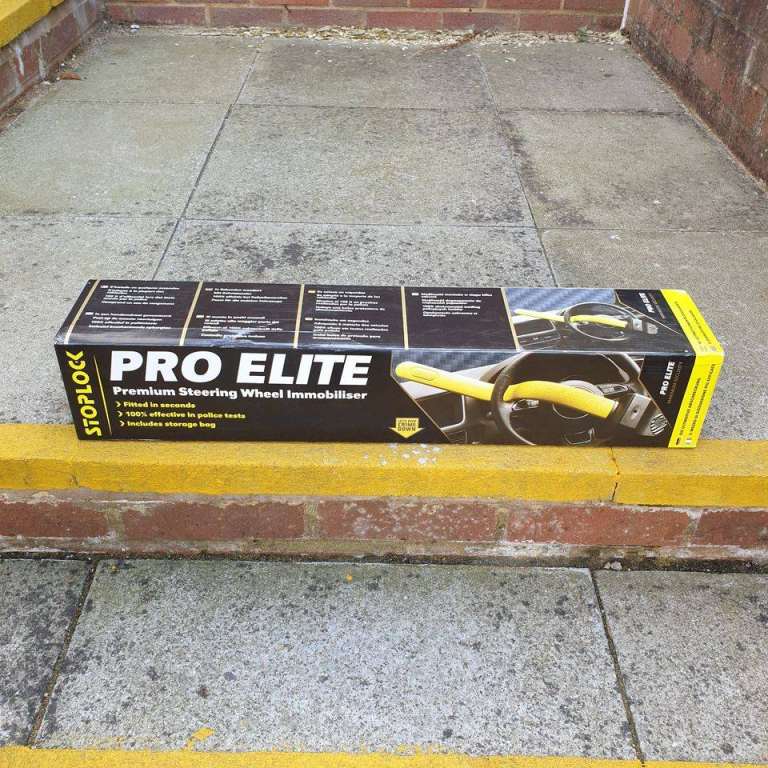 New STOPLOCK PRO ELITE CAR MOTOR STEERING WHEEL LOCK ANTI THEFT THATCHAM CAT 3 APPROVED HG150