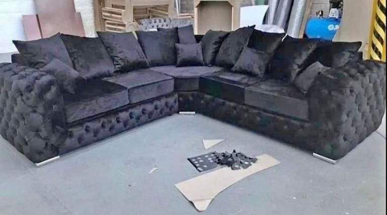 Ashton Chesterfield   3 2 Seater Sofa L Shape Sofa With Cushion 