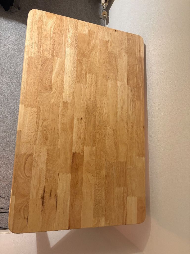 Light Wooden Table and Three Chairs 