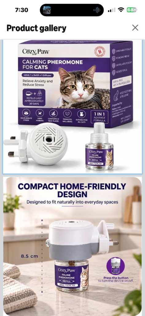Cat pheromone diffuser 