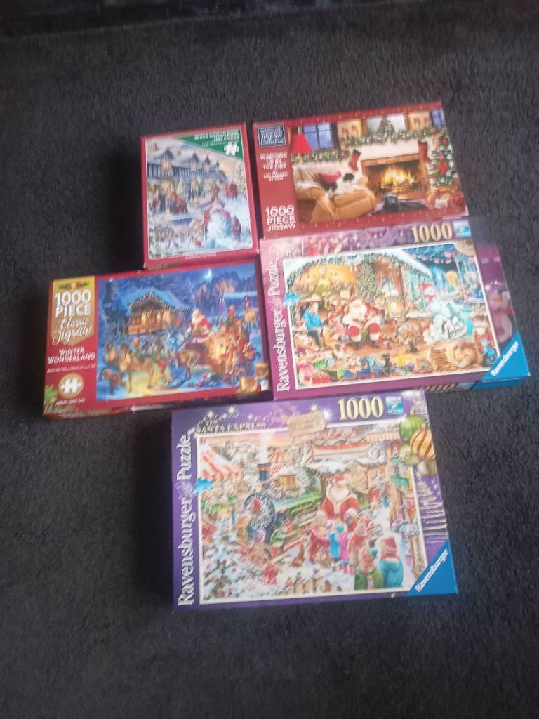 5 Jigsaws all Xmas Scenes All complete can deliver 