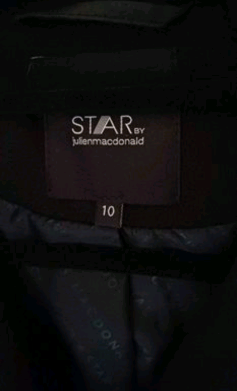 JulienMacdonald dress coat like new, size 10