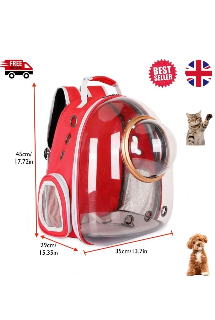 Pet Carrier Backpack Bubble Window Breathable Capsule Cats Small Dogs 
