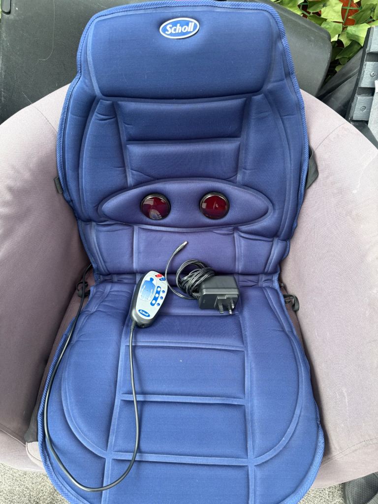 SCHOLLS BACK MASSAGER WITH HEAT AND CUSION 