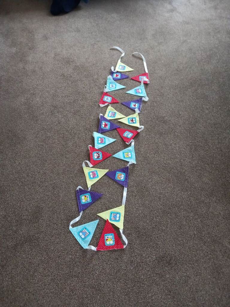 Handmade bunting with camper van motif