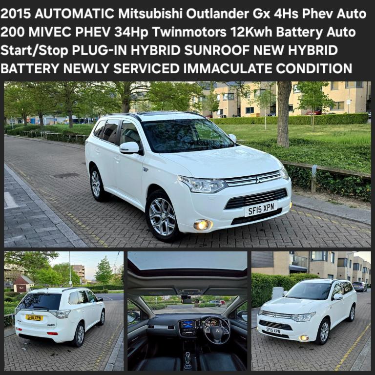 2015 Mitsubishi Outlander 2.0 PETROL PLUG-IN HYBRID S.U.V AWD SPACIOUS FAMILY CAR NEW HYBRID BATT...