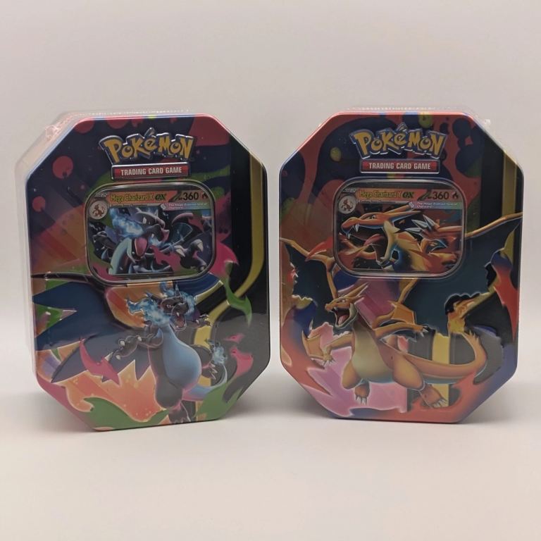 Pokemon mega charizard x and y mini tins