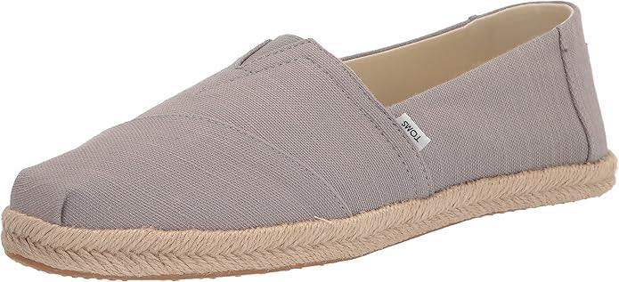 TOMS Women's Alpargata Rope Loafer Flat, Medium Grey, 6 UK Brand New With Box