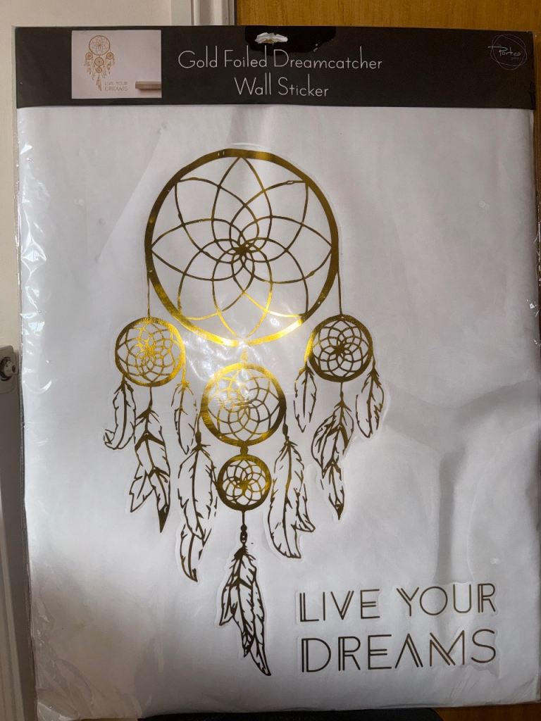 Gold Dreamcatcher Wall Sticker