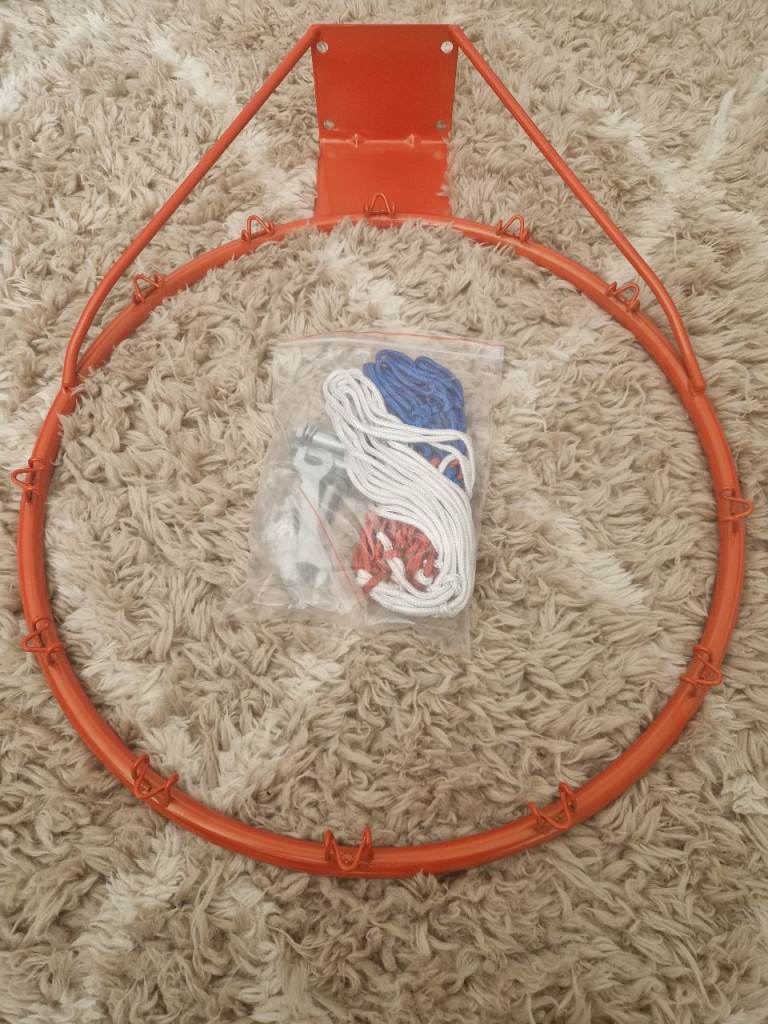 Basketball hoop, net and fittings
