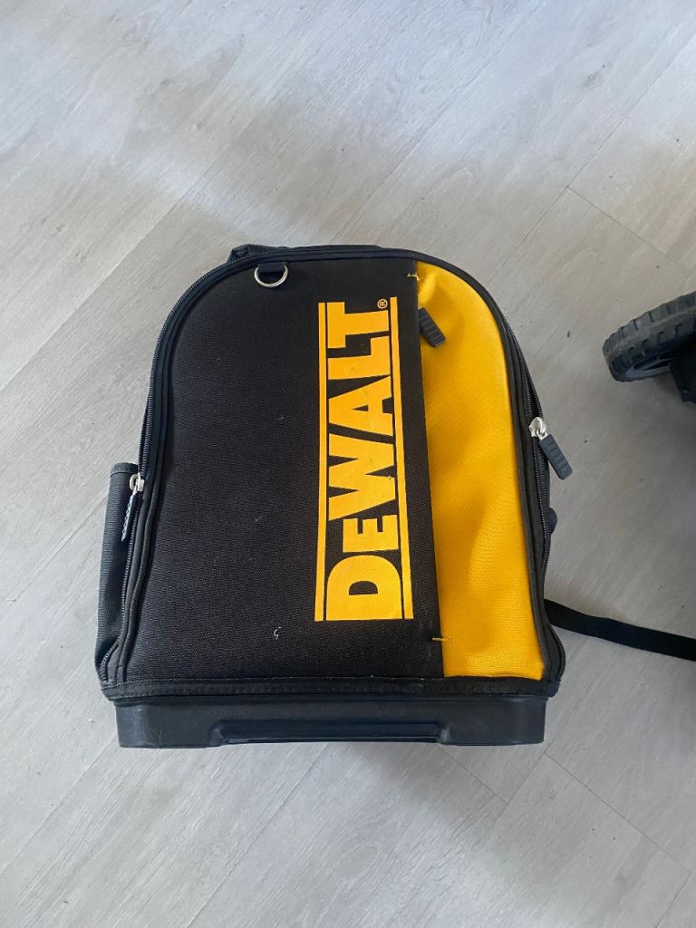 DeWalt Tool Backpack – Black and Yellow, Good Condition