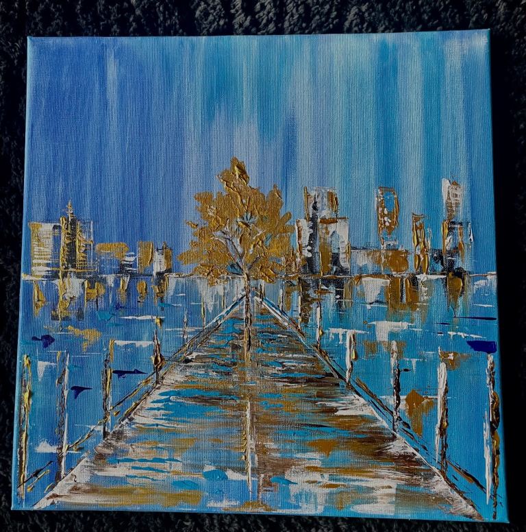 An original abstract acrylic painting 